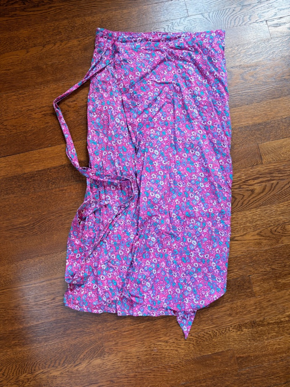 J. Crew Pink Floral Swim Sarong
